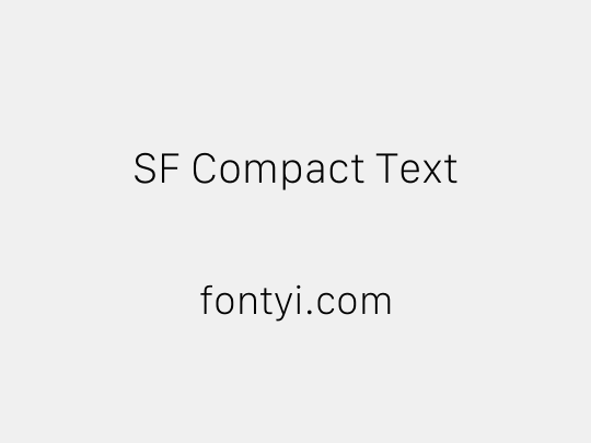 SF Compact Text