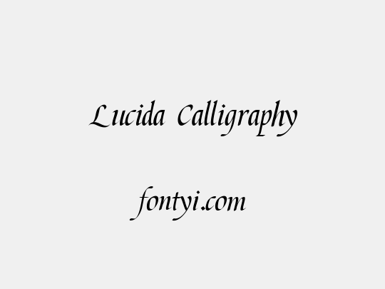 Lucida Calligraphy