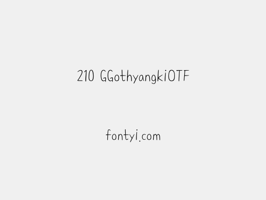 210 GGothyangkiOTF