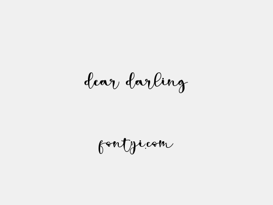 dear darling