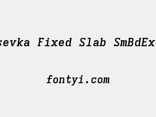 Iosevka Fixed Slab SmBdExObl