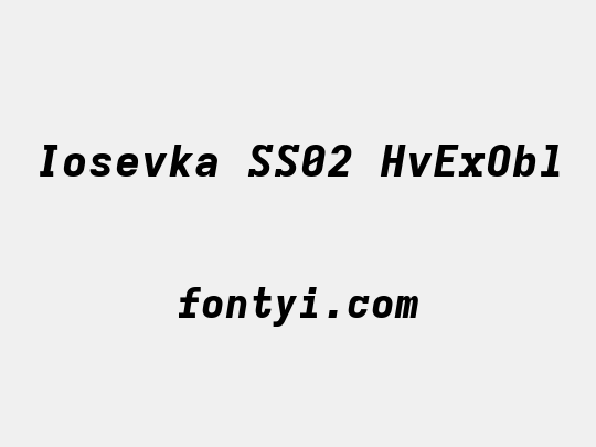 Iosevka SS02 HvExObl