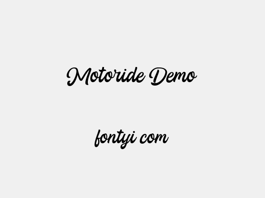 Motoride Demo