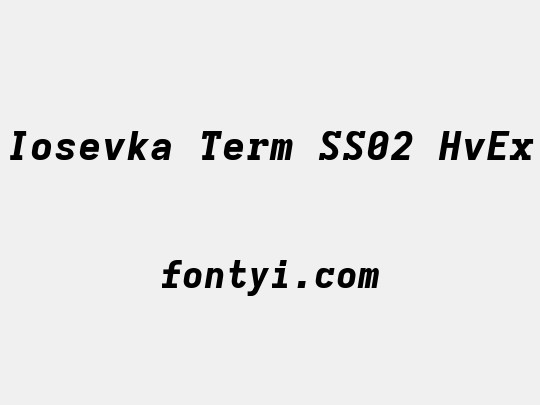 Iosevka Term SS02 HvEx