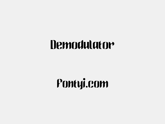 Demodulator