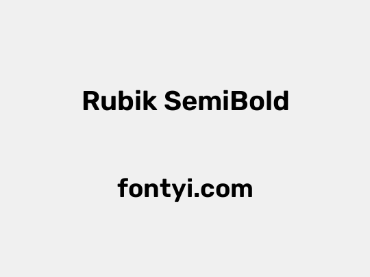 Rubik SemiBold