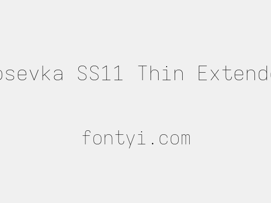 Iosevka SS11 Thin Extended