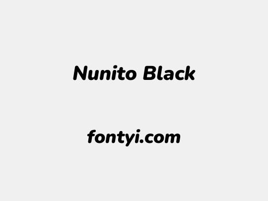 Nunito Black