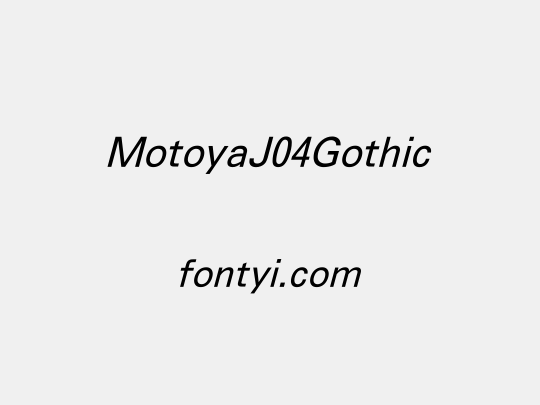 MotoyaJ04Gothic