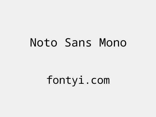 Noto Sans Mono