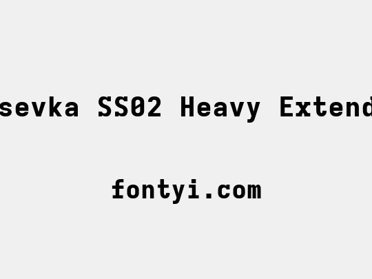 Iosevka SS02 Heavy Extended