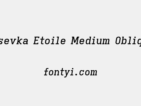 Iosevka Etoile Medium Oblique