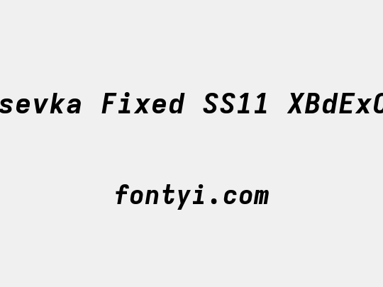 Iosevka Fixed SS11 XBdExObl