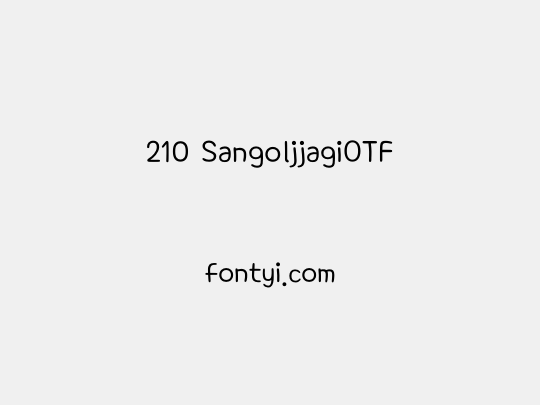 210 SangoljjagiOTF