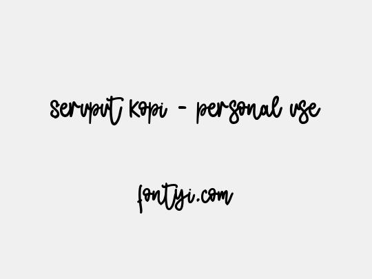 Seruput Kopi - personal use