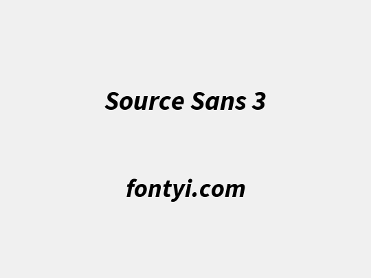 Source Sans 3