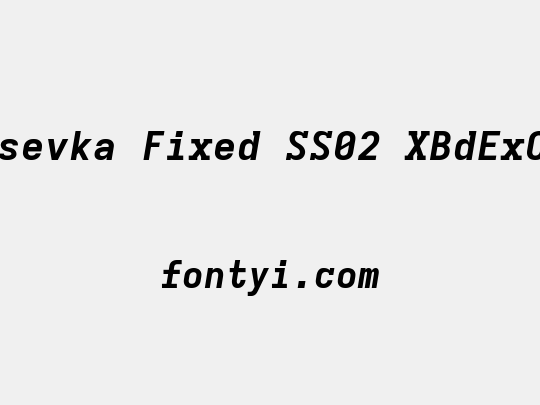 Iosevka Fixed SS02 XBdExObl