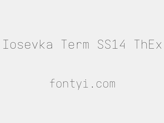 Iosevka Term SS14 ThEx