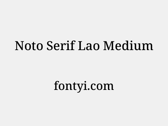 Noto Serif Lao Medium