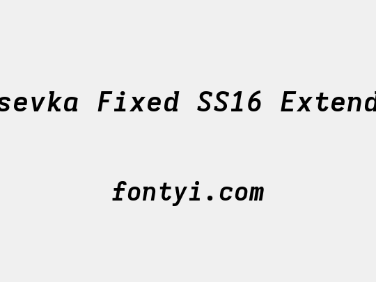 Iosevka Fixed SS16 Extended