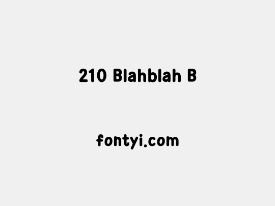 210 Blahblah B