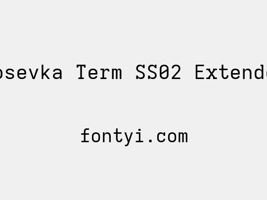 Iosevka Term SS02 Extended