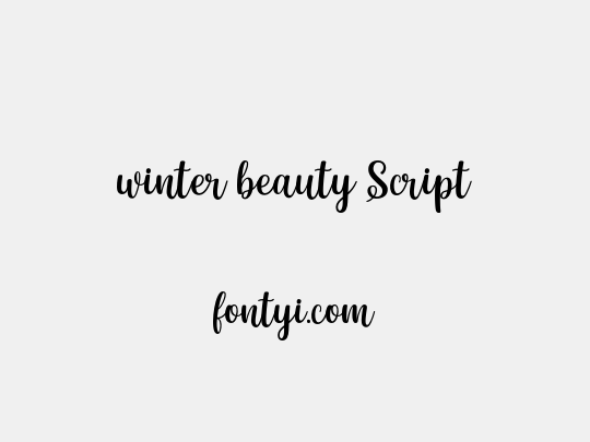 winter beauty Script