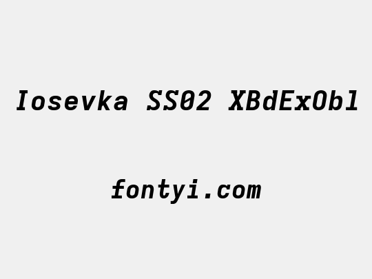 Iosevka SS02 XBdExObl