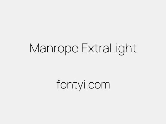 Manrope ExtraLight