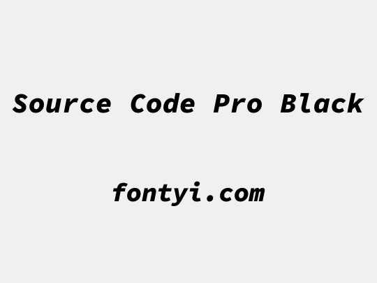 Source Code Pro Black
