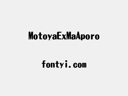 MotoyaExMaAporo