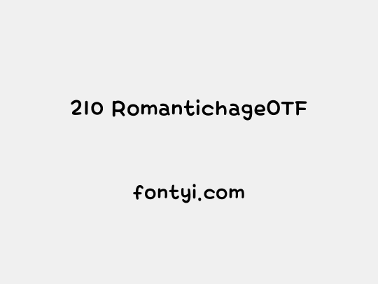 210 RomantichageOTF