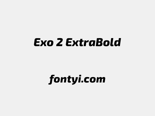 Exo 2 ExtraBold