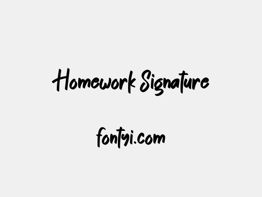 Homework Signature