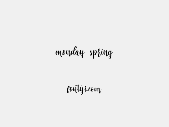 monday spring