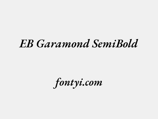 EB Garamond SemiBold