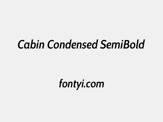 Cabin Condensed SemiBold