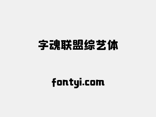 字魂联盟综艺体