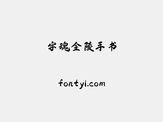 字魂金陵手书