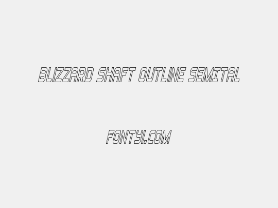 Blizzard Shaft Outline SemItal