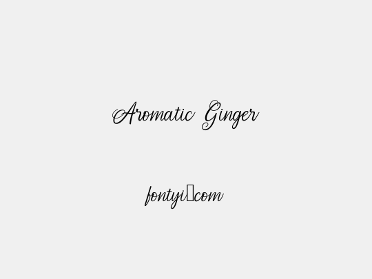 Aromatic Ginger