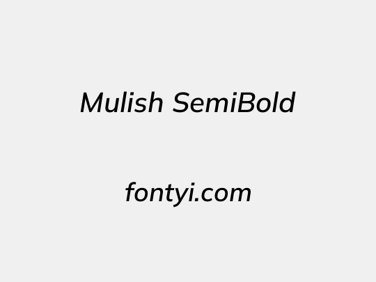 Mulish SemiBold