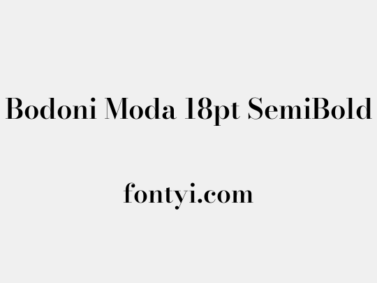 Bodoni Moda 18pt SemiBold