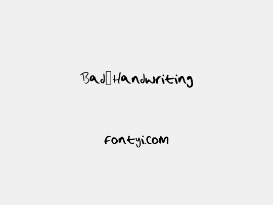 Bad_Handwriting