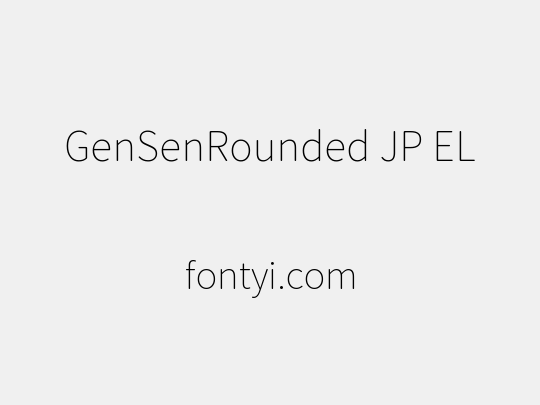 GenSenRounded JP EL