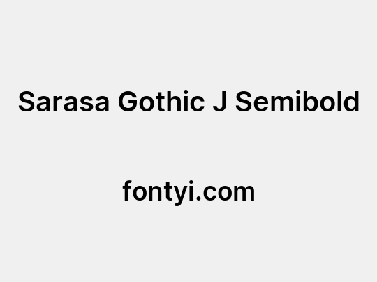 Sarasa Gothic J Semibold