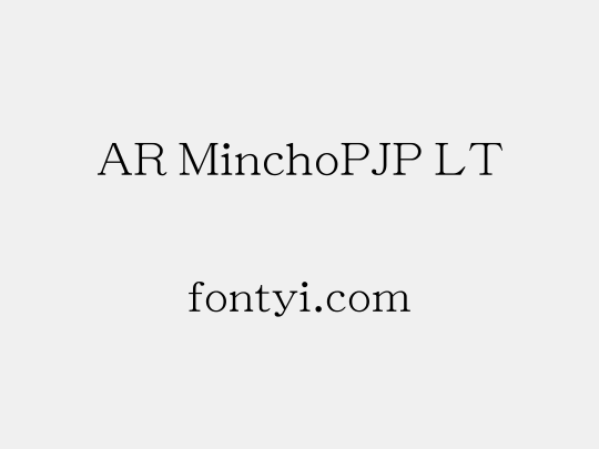 AR MinchoPJP LT