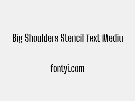 Big Shoulders Stencil Text Medium