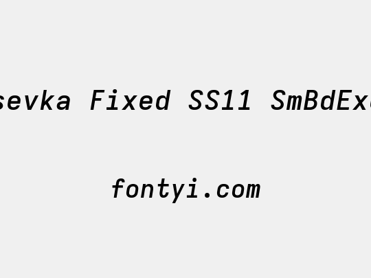 Iosevka Fixed SS11 SmBdExObl