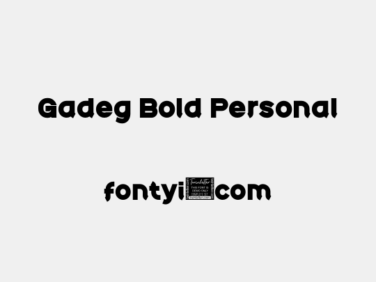 Gadeg Bold Personal